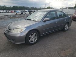 Salvage cars for sale at Dunn, NC auction: 2005 Honda Civic EX