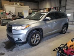 Salvage cars for sale at Sikeston, MO auction: 2015 Toyota Highlander XLE