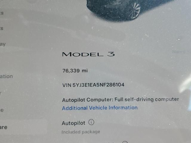 2022 Tesla Model 3