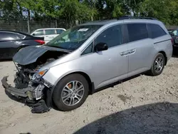 Salvage cars for sale at Cicero, IN auction: 2012 Honda Odyssey EXL