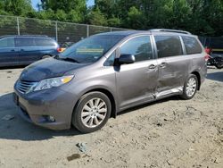 Salvage cars for sale at Waldorf, MD auction: 2011 Toyota Sienna XLE