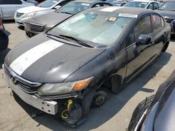 Salvage cars for sale at Martinez, CA auction: 2012 Honda Civic LX