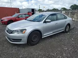 Salvage cars for sale from Copart Homestead, FL: 2014 Volkswagen Passat S