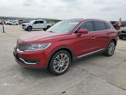 Salvage cars for sale at Grand Prairie, TX auction: 2016 Lincoln MKX Reserve