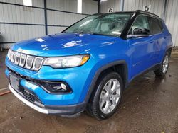 Jeep Compass salvage cars for sale: 2022 Jeep Compass Limited