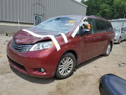 Salvage cars for sale from Copart West Mifflin, PA: 2015 Toyota Sienna XLE