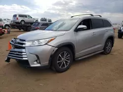 Salvage cars for sale at Brighton, CO auction: 2017 Toyota Highlander SE