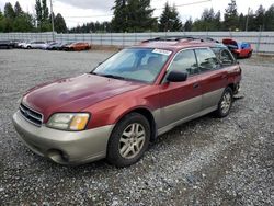 Salvage cars for sale from Copart Graham, WA: 2002 Subaru Legacy Outback AWP