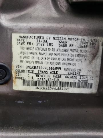 2004 Nissan Sentra 1.8