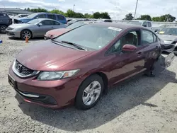 Honda salvage cars for sale: 2015 Honda Civic LX