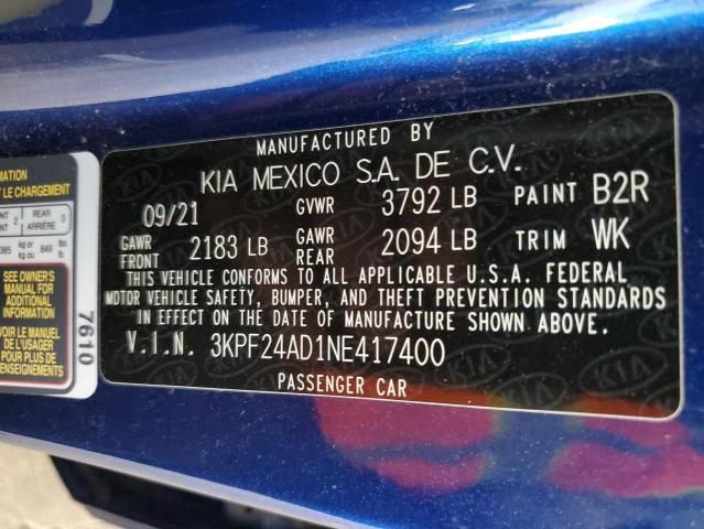 2022 KIA Forte FE