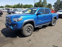 Toyota Tacoma salvage cars for sale: 2016 Toyota Tacoma Double Cab