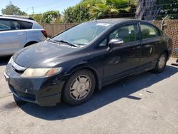 Honda salvage cars for sale: 2009 Honda Civic Hybrid