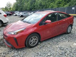 Salvage cars for sale at Waldorf, MD auction: 2022 Toyota Prius Night Shade