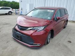 Salvage cars for sale at Windsor, NJ auction: 2021 Toyota Sienna XLE