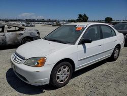 Salvage cars for sale from Copart Antelope, CA: 2002 Honda Civic LX