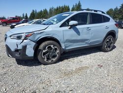 Salvage cars for sale from Copart Graham, WA: 2022 Subaru Crosstrek Limited