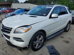 Salvage cars for sale at Seaford, DE auction: 2013 Mercedes-Benz ML 350 4matic