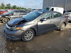 Honda Civic salvage cars for sale: 2012 Honda Civic EXL