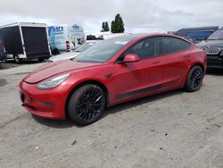 Salvage cars for sale at Hayward, CA auction: 2018 Tesla Model 3
