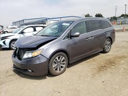 Salvage cars for sale at San Diego, CA auction: 2016 Honda Odyssey Touring