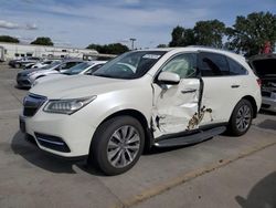 Salvage cars for sale at Sacramento, CA auction: 2016 Acura MDX Technology