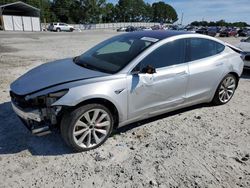 Salvage cars for sale at Loganville, GA auction: 2018 Tesla Model 3