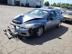 Salvage cars for sale at Woodburn, OR auction: 2007 Honda Accord EX