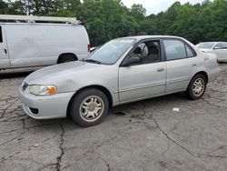 Salvage cars for sale at Austell, GA auction: 2002 Toyota Corolla CE