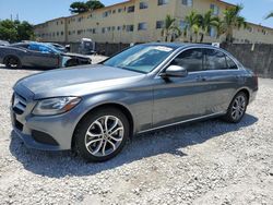 Salvage cars for sale at Opa Locka, FL auction: 2017 Mercedes-Benz C 300 4matic