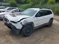 Salvage cars for sale at Davison, MI auction: 2022 Jeep Cherokee Trailhawk