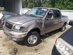 Salvage cars for sale at Seaford, DE auction: 2002 Ford F150 Supercrew