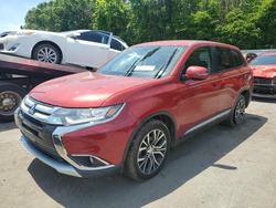 Salvage cars for sale at Glassboro, NJ auction: 2017 Mitsubishi Outlander SE