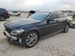 Salvage cars for sale at Houston, TX auction: 2016 Mercedes-Benz C300