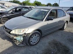 Salvage cars for sale from Copart Sacramento, CA: 2005 Honda Civic LX