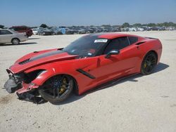 Salvage cars for sale at San Antonio, TX auction: 2015 Chevrolet Corvette Stingray Z51 3LT