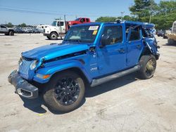 Salvage cars for sale at Lexington, KY auction: 2023 Jeep Wrangler Sahara 4XE