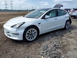 Salvage cars for sale at Elgin, IL auction: 2022 Tesla Model 3