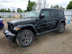 Salvage cars for sale from Copart Bowmanville, ON: 2023 Jeep Wrangler Sahara 4XE