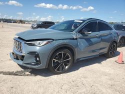 Salvage cars for sale at Houston, TX auction: 2022 Infiniti QX55 Sensory