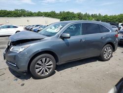 Salvage cars for sale at Exeter, RI auction: 2015 Acura MDX Technology