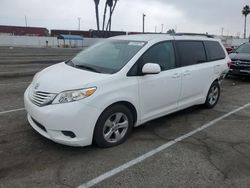 Salvage cars for sale at Van Nuys, CA auction: 2015 Toyota Sienna LE