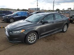 Salvage cars for sale at Colorado Springs, CO auction: 2015 Ford Fusion S