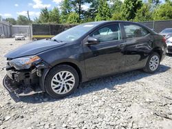 Salvage cars for sale at Waldorf, MD auction: 2017 Toyota Corolla L