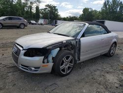 Salvage cars for sale from Copart Baltimore, MD: 2007 Audi A4 2.0T Cabriolet
