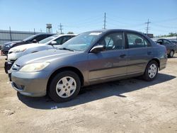 Salvage cars for sale from Copart Chicago Heights, IL: 2005 Honda Civic DX VP