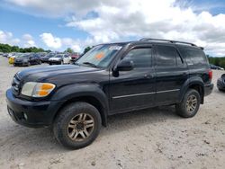 Salvage cars for sale at West Warren, MA auction: 2004 Toyota Sequoia Limited