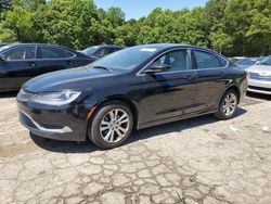 Salvage cars for sale from Copart Austell, GA: 2016 Chrysler 200 Limited