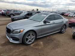 Mercedes-Benz salvage cars for sale: 2015 Mercedes-Benz C 300 4matic