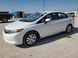 Salvage cars for sale from Copart Andrews, TX: 2012 Honda Civic LX